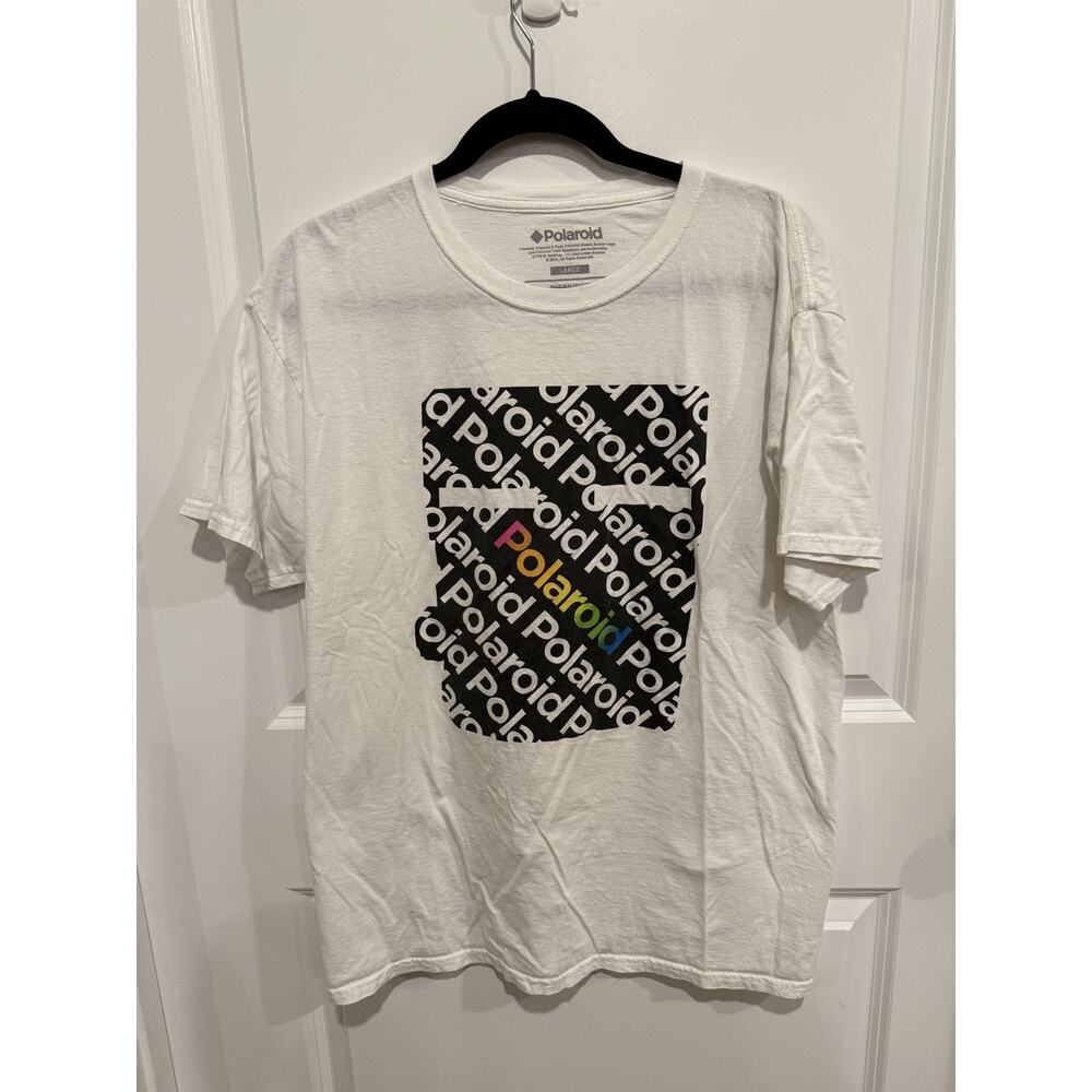 Polaroid Adult Large White T-shirt 100% cotton
